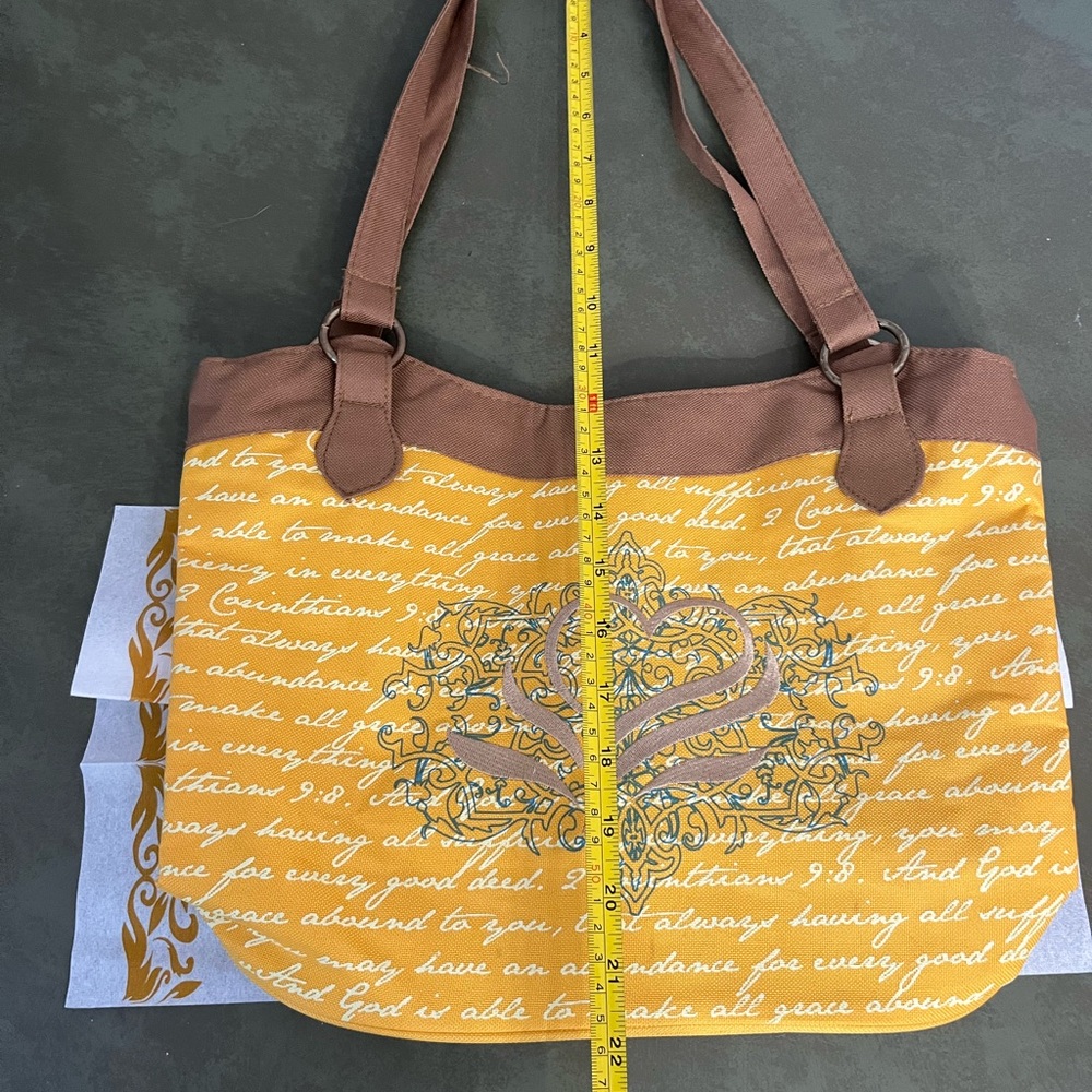 Brown and Yellow Women's Bag